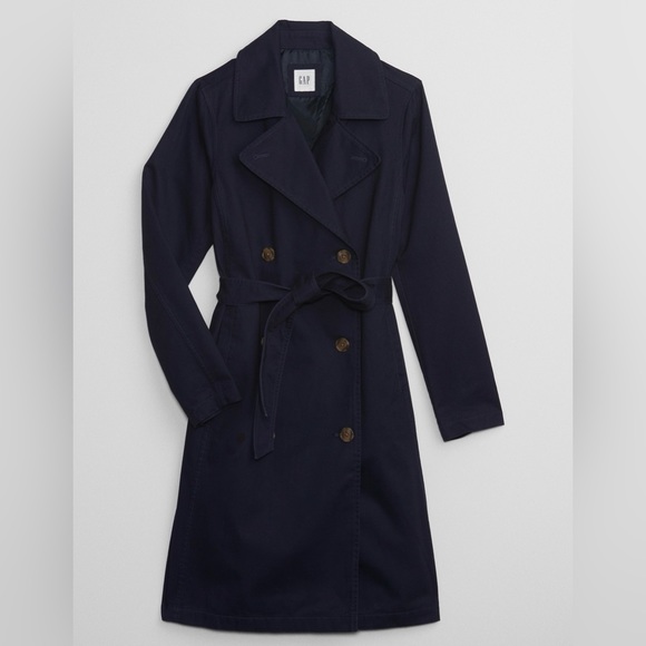 GAP Jackets & Blazers - The Gap-- Modern trench coat in Navy Blue (small)